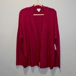 Women’s Old Navy size Medium fuchsia pink marled knit open front cardigan